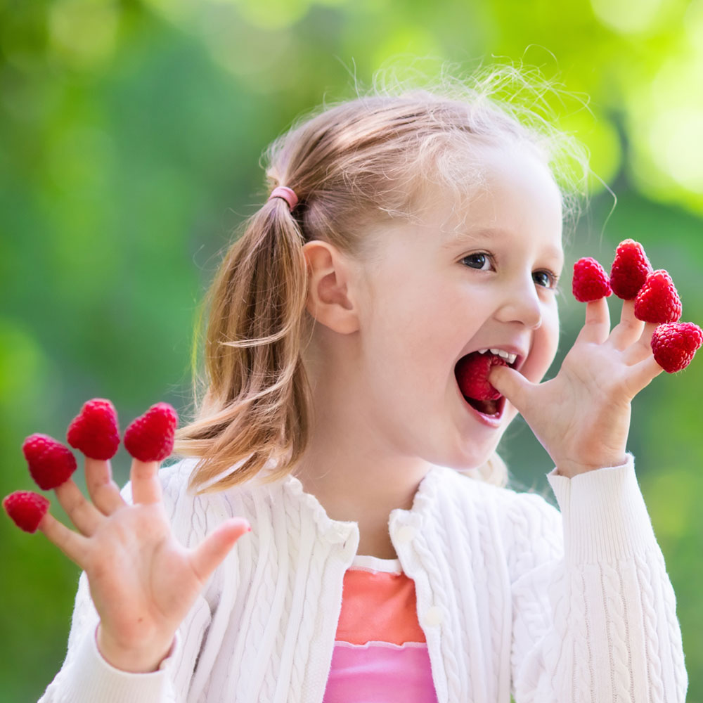Milchgerste mit Himbeeren Milchgerste mit Himbeeren