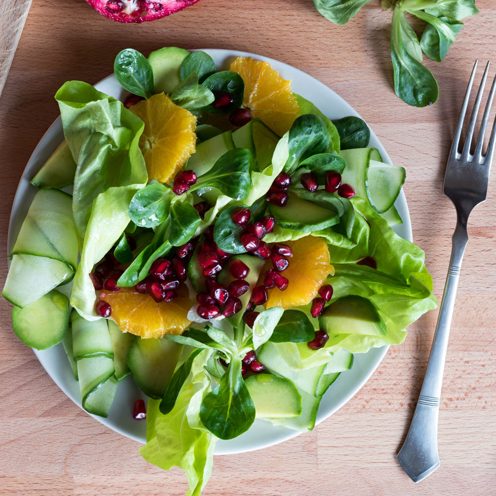 Rezept. Weihnachtlicher Feldsalat Rezept. Weihnachtlicher Feldsalat