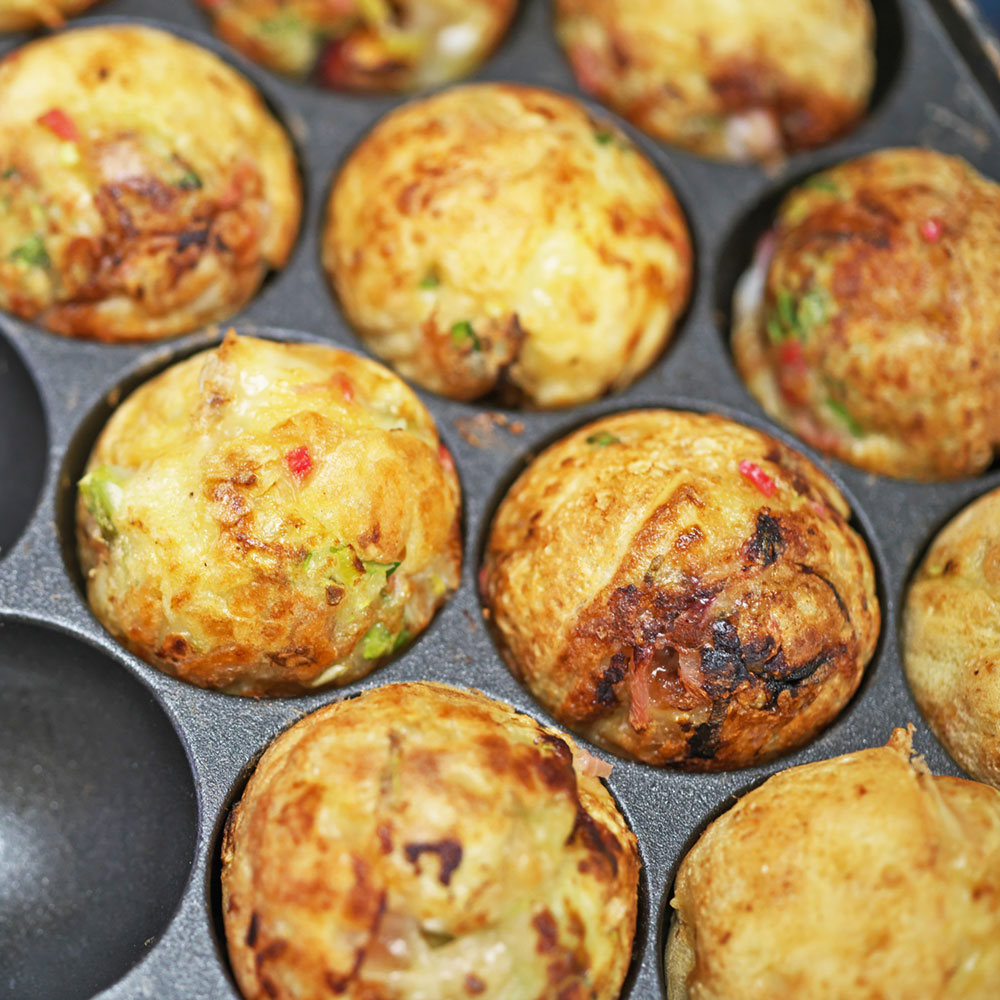 Eiermuffins mit Chiasamen und Spinat