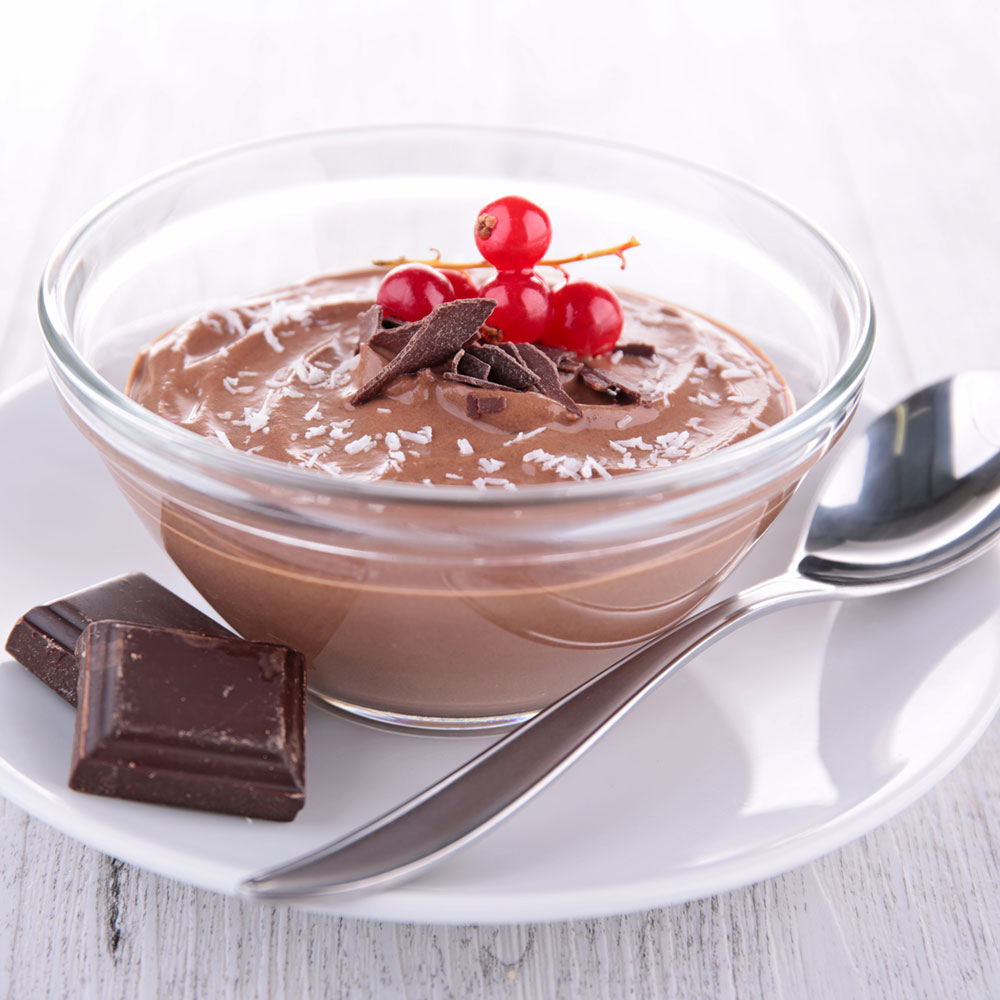 Mousse au Chocolate mit Avocado und Minze Mousse au Chocolate mit Avocado und Minze